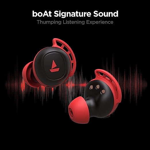 boAt Airdopes 441 Pro Bluetooth Truly Wireless in Ear Earbuds with mic, Upto 150 Hours Playback, Signature Sound, IPX7, BT v5.0, Type-c Interface and Capacitive Touch Controls(Raging Red) boAt Airdopes 441 Pro Bluetooth Truly Wireless in Ear Earbuds with mic, Upto 150 Hours Playback, Signature Sound, IPX7, BT v5.0, Type-c Interface and Capacitive Touch Controls(Raging Red)